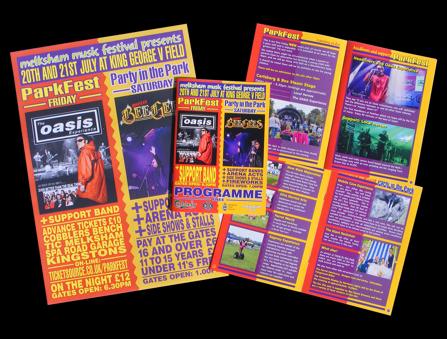 Print - 32 page Event Programme & Posters for Melksham Party-in-the-Park 2018 - Design & Artwork.